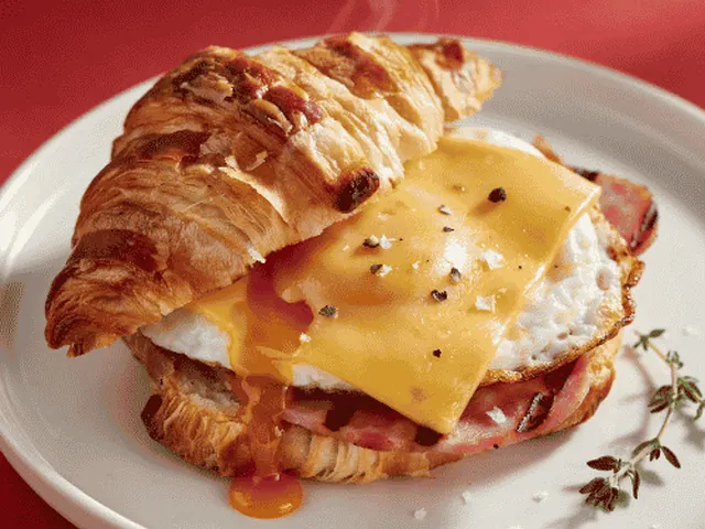 Wawa Ham, Egg & Cheese Sizzli on a croissant