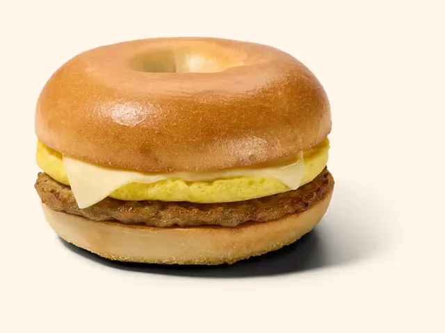 Wawa Sausage, Egg & Cheese Sizzli on a bagel